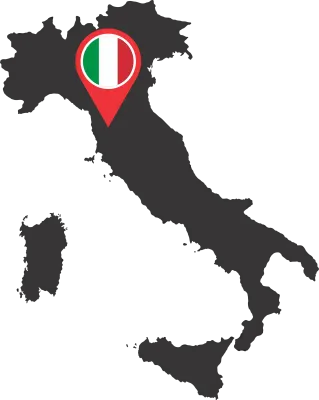 Italy pin map location