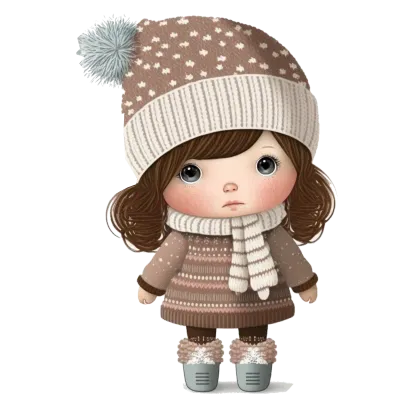 Cute Girl Winter Clipart