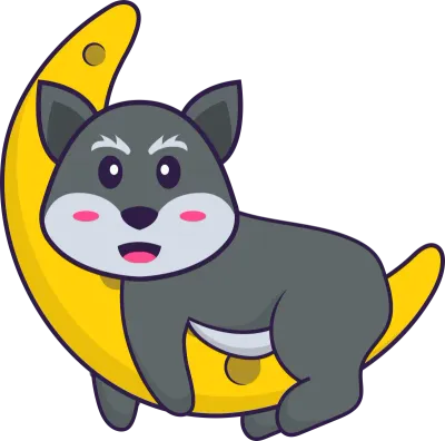 Cute wolf illustration
