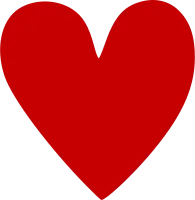 Love Heart Vector Shape Clipart for Valentines Day