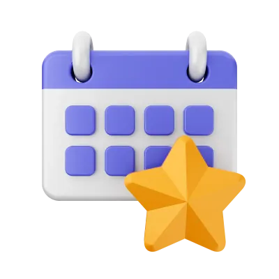 3d calendar icon illustration