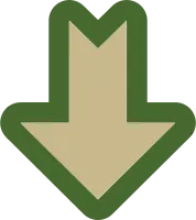 Cartoon Chubby Style Arrow Down Icon