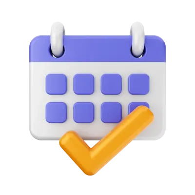 3d calendar icon illustration