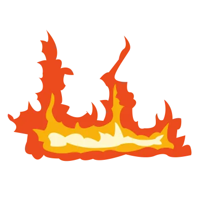 Fire flame vector illustration. Blazing fire flame clipart