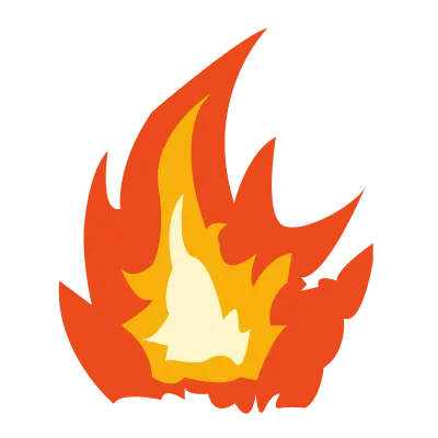 Fire flame vector illustration. Blazing fire flame clipart