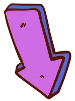 Down Sign Colored Arrow