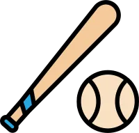 baseball bat filled line icon