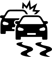Car Accident Simple Solid Fill Icon