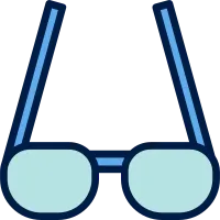 eyeglasses filled line icon