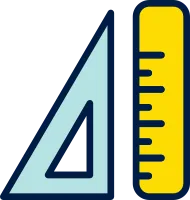 ruler filled line icon