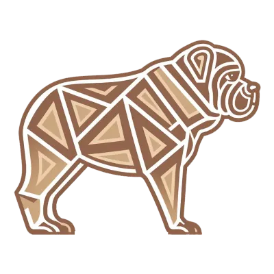 Bulldog animal art icon