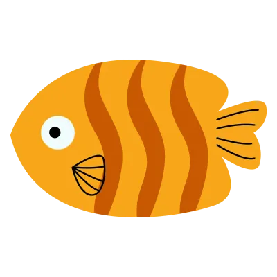 colorful cute sea fish. marine life cartoon.