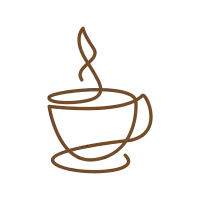 lines art cup coffee or tea or chocolates logo design vector icon symbol illustration