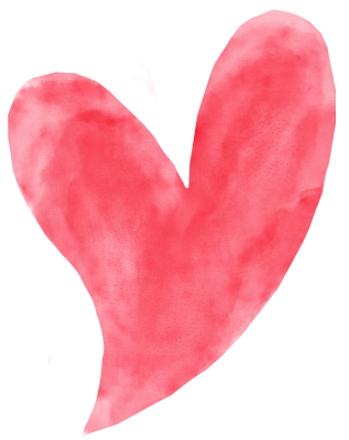 watercolor heart, watercolour love, Valentine's day icon watercolor