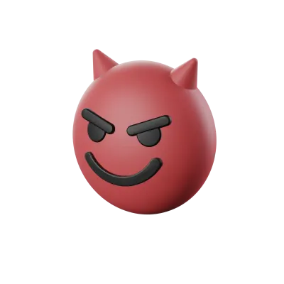 Smiling Face with Horns Emoji 3d Icon
