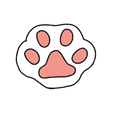 고양이캐릭터 고양이 발바닥