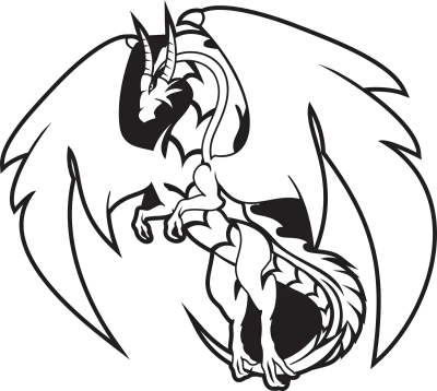 dragon logo vector illustrations design icon template