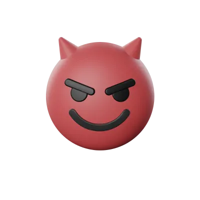 Smiling Face with Horns Emoji 3d Icon