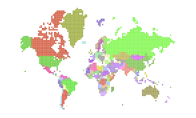 Colorful world map