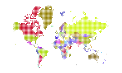 Colorful world map
