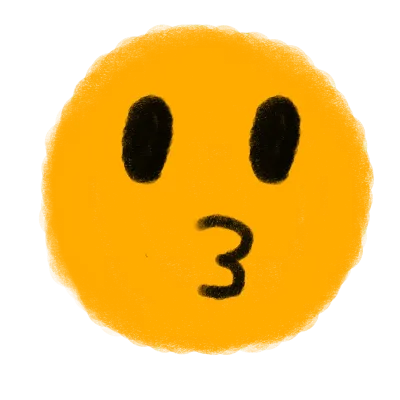 Kissing face emoji