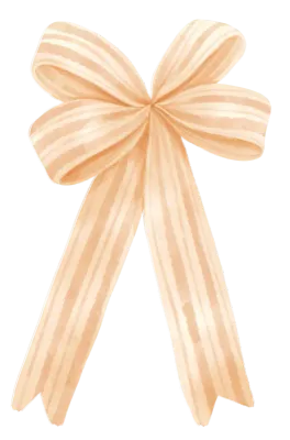 Ribbon Bow Watercolor illustration