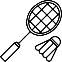 Badminton Simple Line Icon