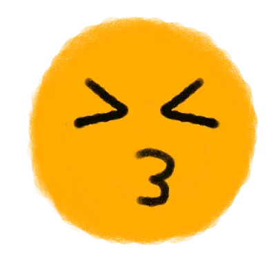 Kissing face emoji