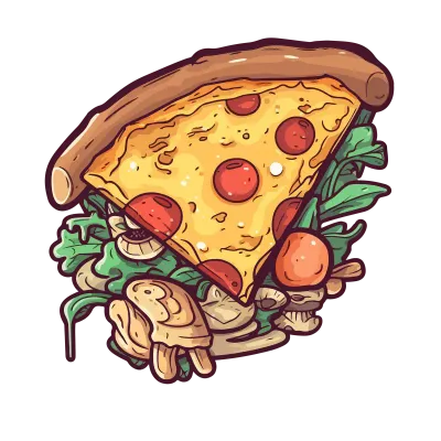 pizza cheese fast food vector