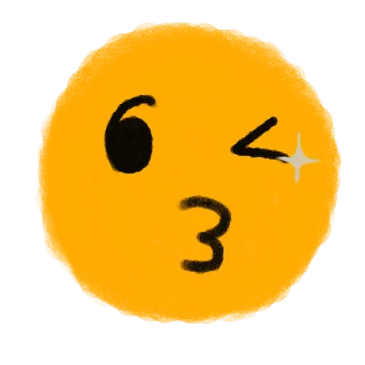 Kissing face emoji