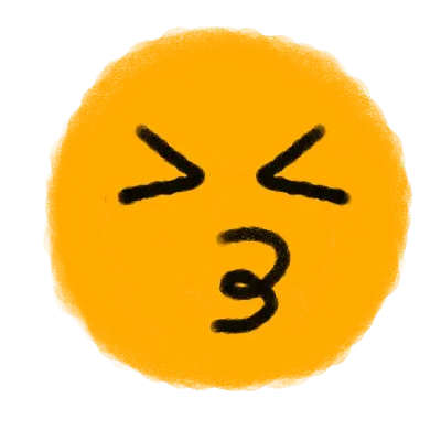 Kissing face emoji