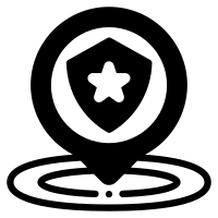 police station glyph icon