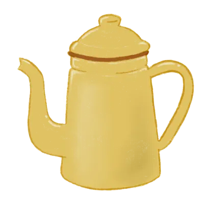 Yellow tea pot