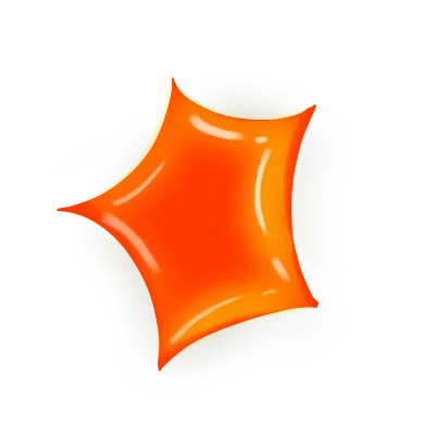 Tangerine Bubble Star
