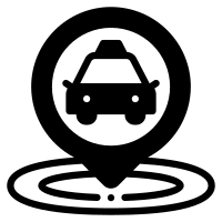 taxi glyph icon