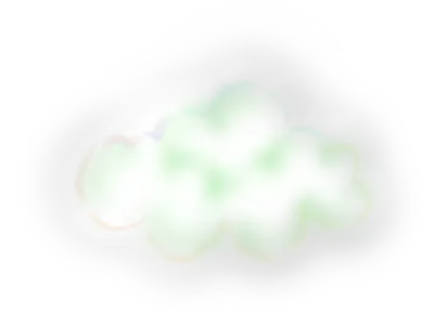 Green Cotton candy cloud