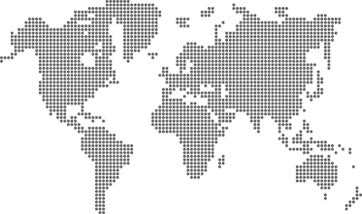Simple Dotted Political World Map.