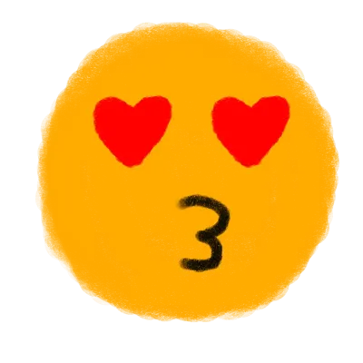 Heart eyes with kiss face