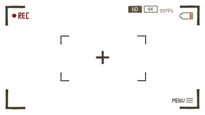 Video camera frame battery run out png