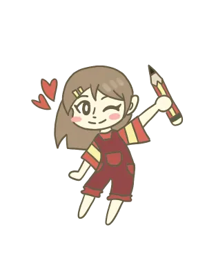 Girl holding pencil png