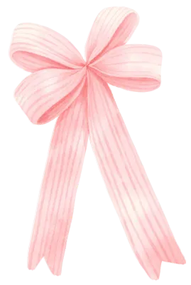 Ribbon Bow Watercolor illustration
