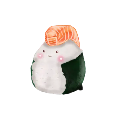 A cute Japanese rice ball.