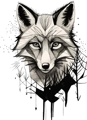 Smart wolf head Elegant VECTOR ILLUSTRATION DESIGN