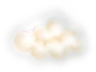 Orange Cotton candy cloud