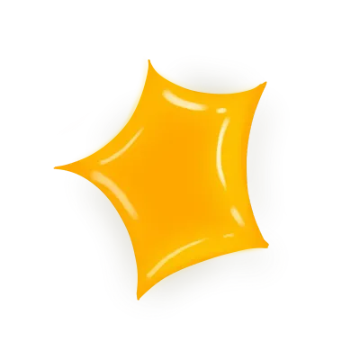 Orange Bubble Star