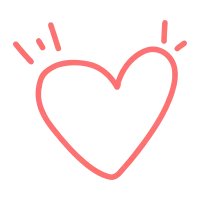 Vector hand drawn scribble hearts.