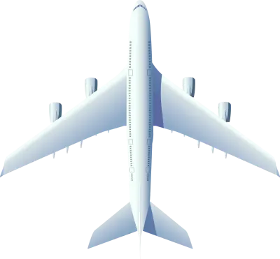 Top view of air plane.