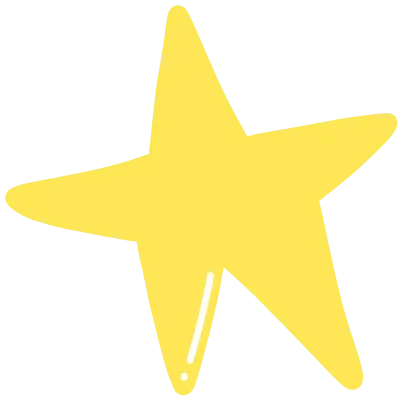 Star Doodle Yellow handdrawn element