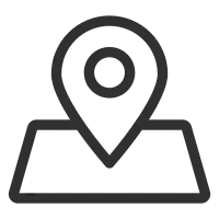 Location Vector Line Icon, Address icon illustration, Maps silhouette.