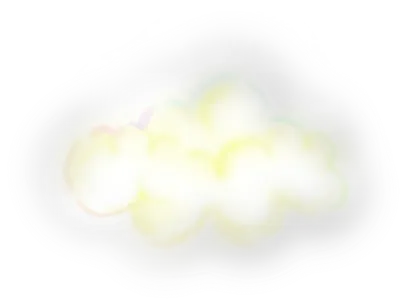Yellow Cotton candy cloud